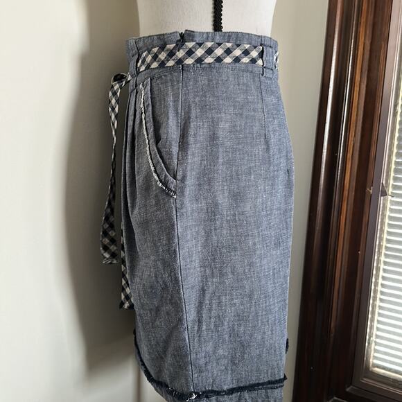 Tiny | Anthropologie skirt with checkered tie Size S - Picture 3 of 14